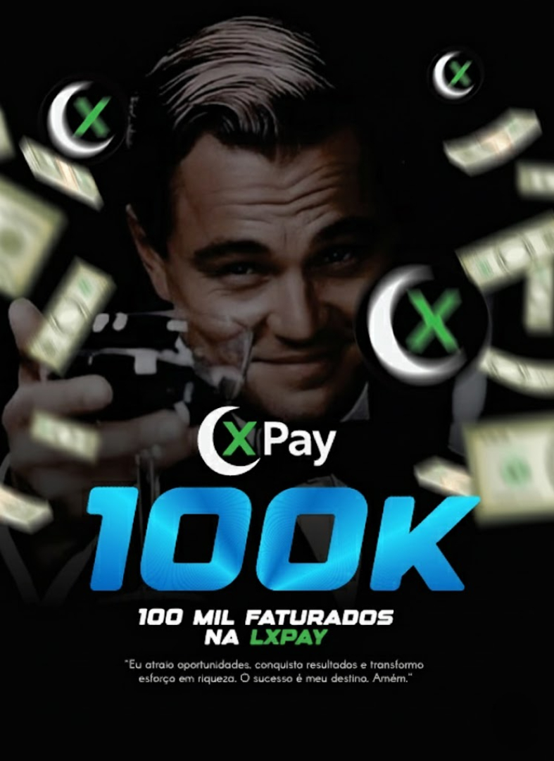 Placa 100K - 100 mil faturados na LXPay